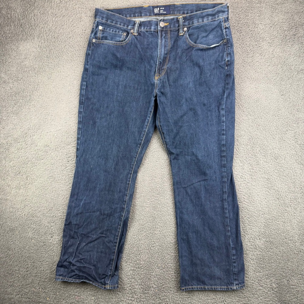 GAP Denim Mens 36x30 Bootcut Jeans Dark Wash Blue GAP For Good 12141
